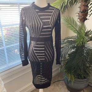 Sequins mesh dress